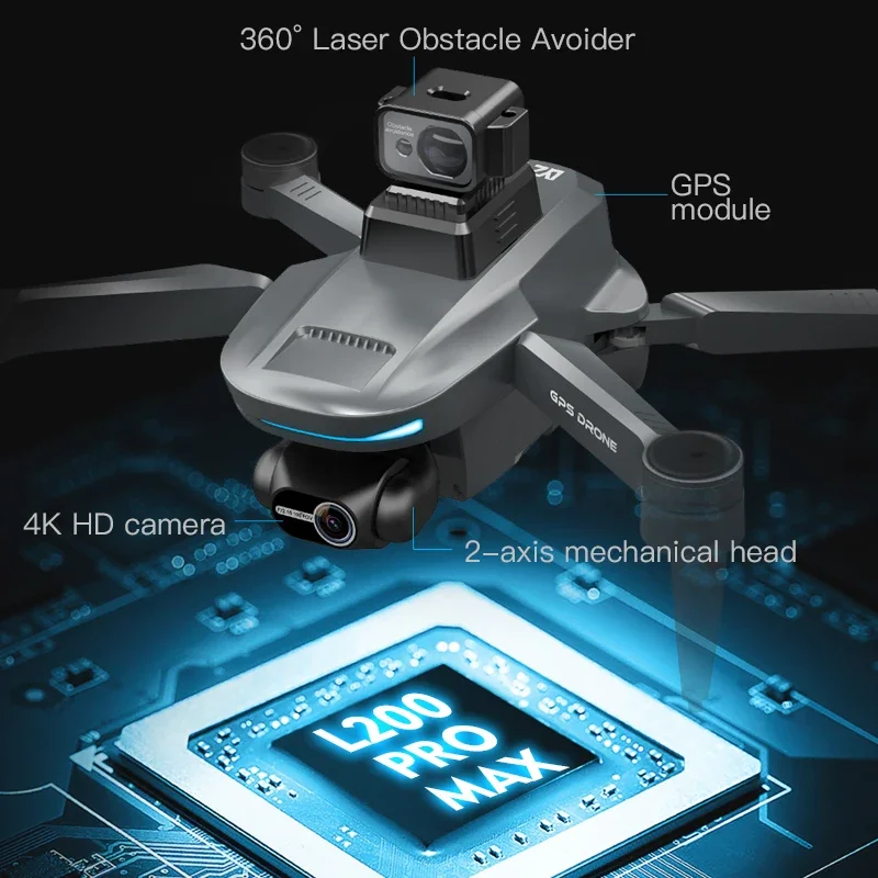 L200 PRO MAX Drone 4K 2-Axis P - Drone Gimbal 2 Axis のレビューと価格