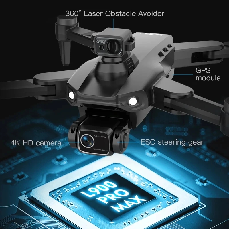 L900 Pro MAX GPS Drone 4K Prof - Drone Gimbal Brushless のレビューと価格