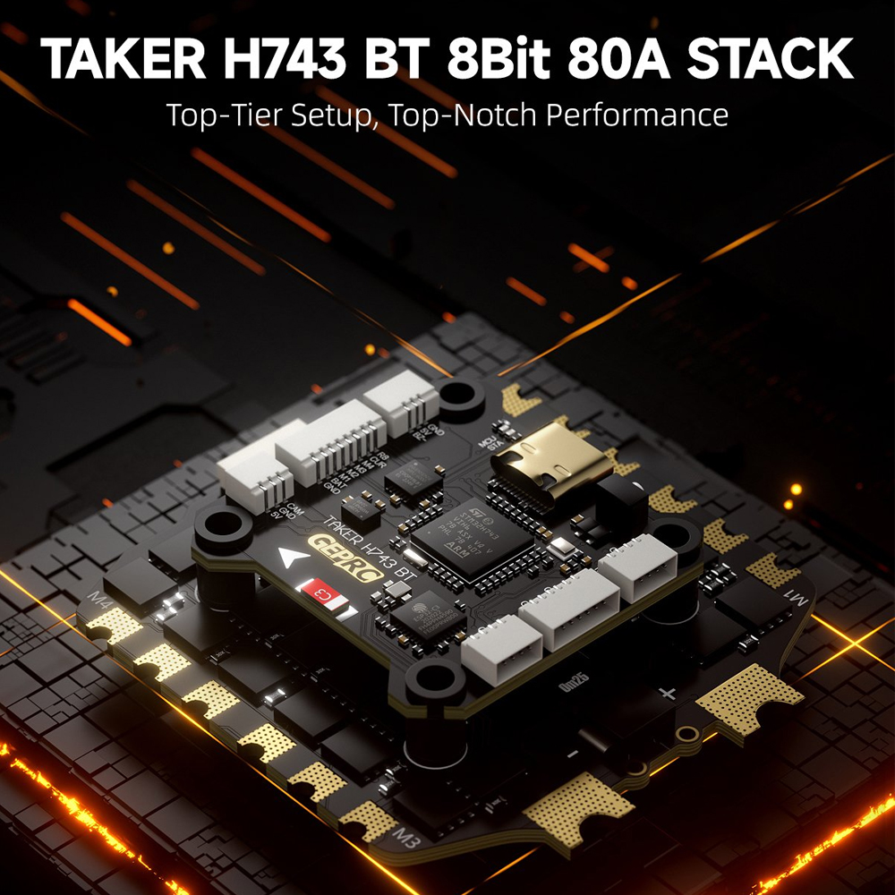 GEPRC TAKER H743 BT 8Bit 80A S - Drone Gimbal Controller のレビューと価格