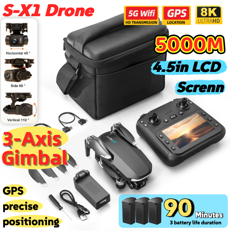 S-X1 MAX GPS Drone with 3-Axis - Drone Gimbal 3 Axis のレビューと価格