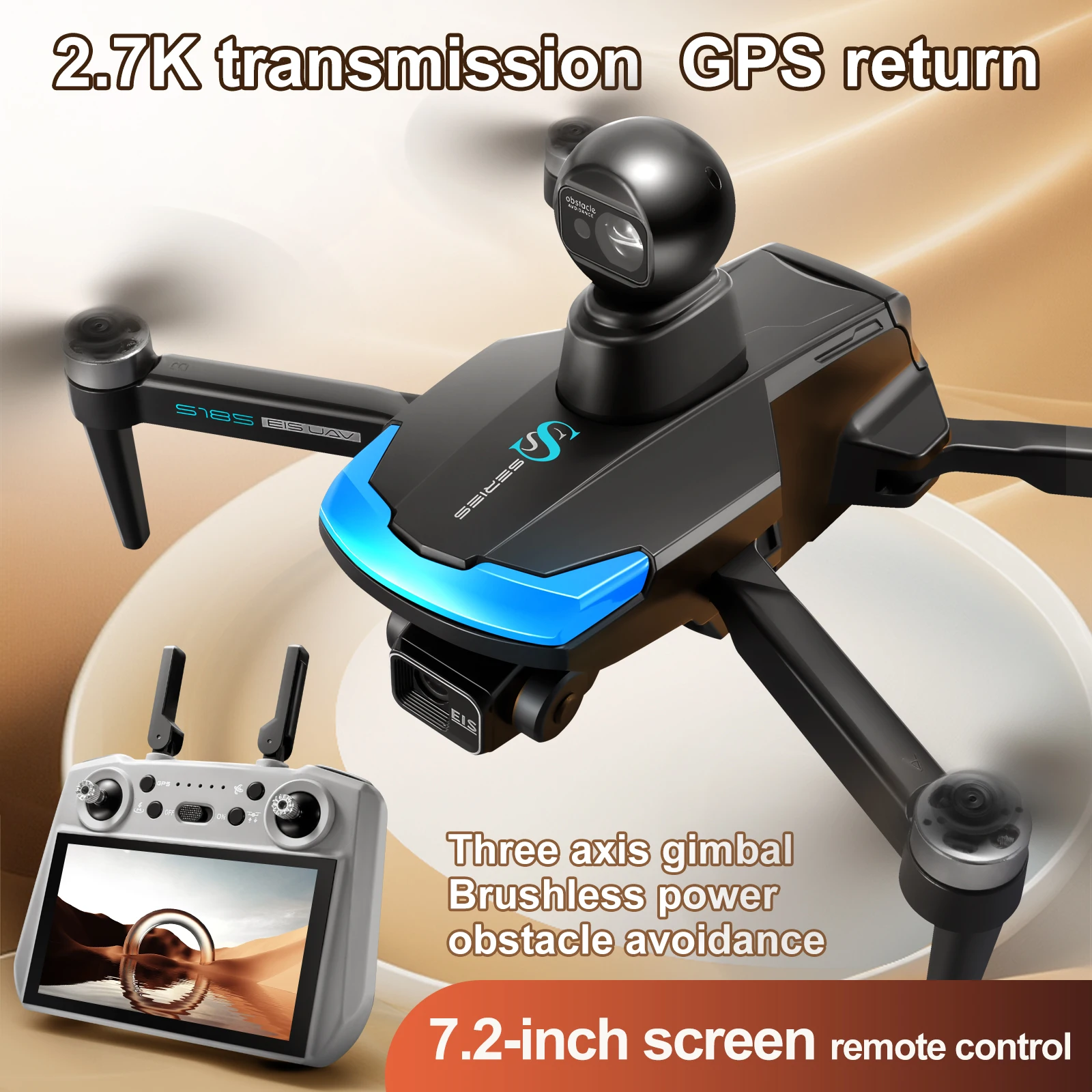 S185 Professional Drone 2.7K H - Drone Gimbal 3 Axis のレビューと価格