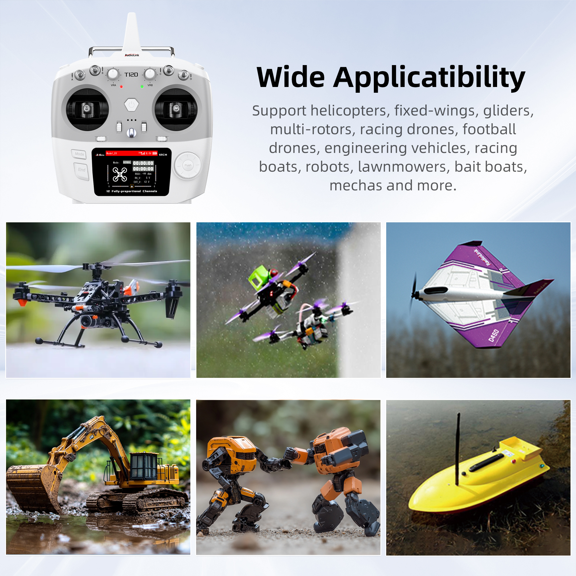 Radiolink T12D ELRS 12 Channel - Drone Gimbal Controller のレビューと価格