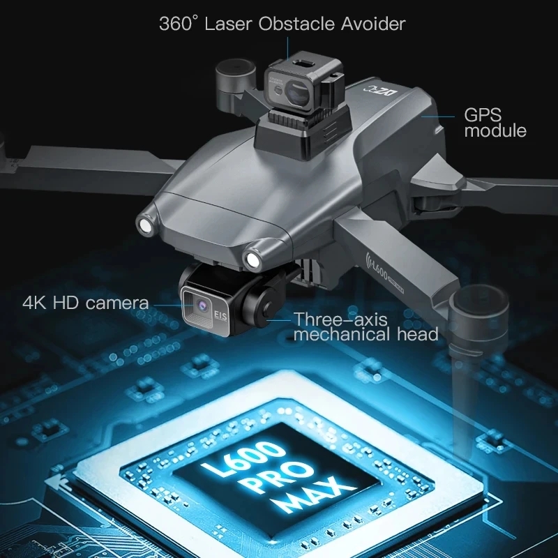 L600 PRO MAX GPS Drone Profess - Drone Gimbal 3 Axis のレビューと価格