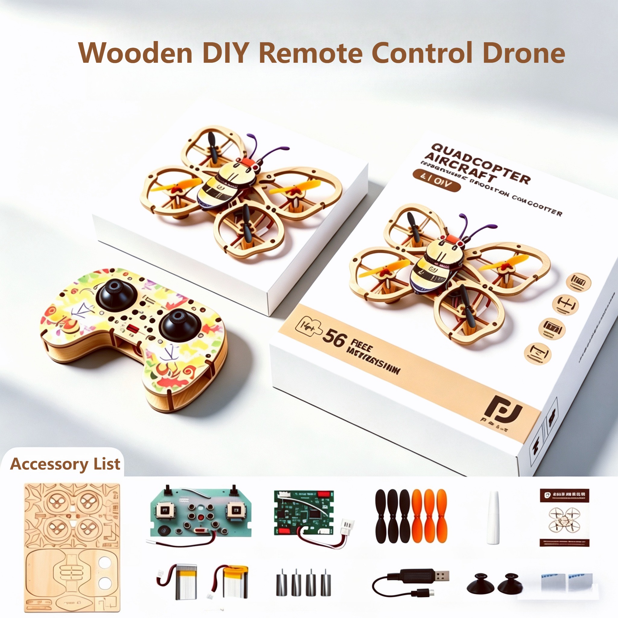 2026 New Wooden DIY Assembled  - Drone Gimbal Controller のレビューと価格