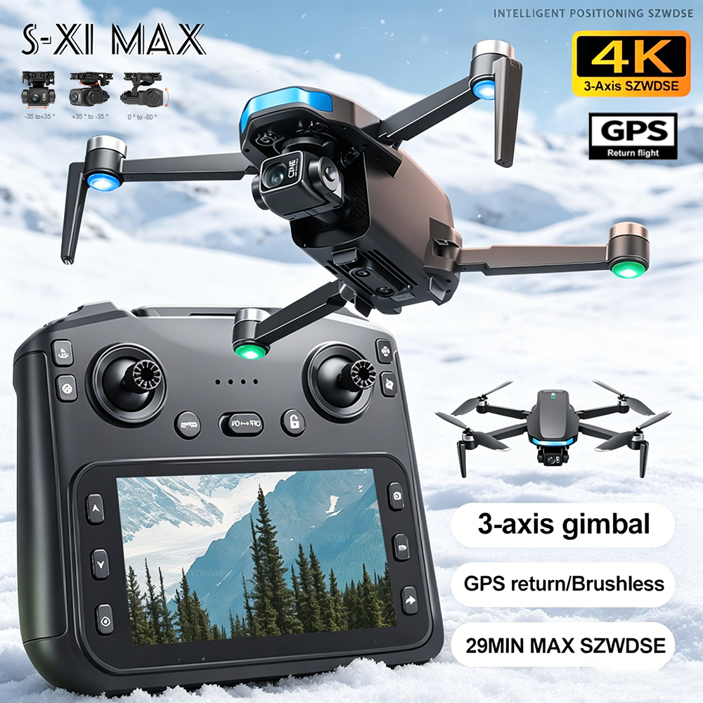 New S-X1 MAX Drone GPS 8K Prof - Drone Gimbal 3 Axis のレビューと価格